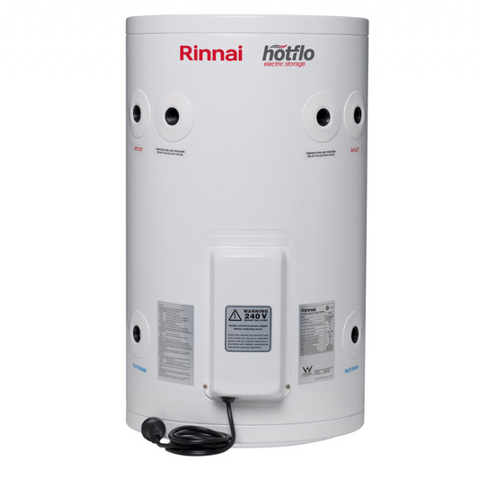 Rinnai EHF50S24HP 50L Hotflo Electric Storage Water Heater 2.4kW Hard Water w/ Plug in