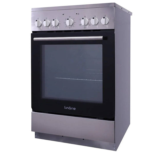Linarie Rouen LYFC5060CX 50cm Stainless Steel Freestanding Cooker with Ceramic Hob