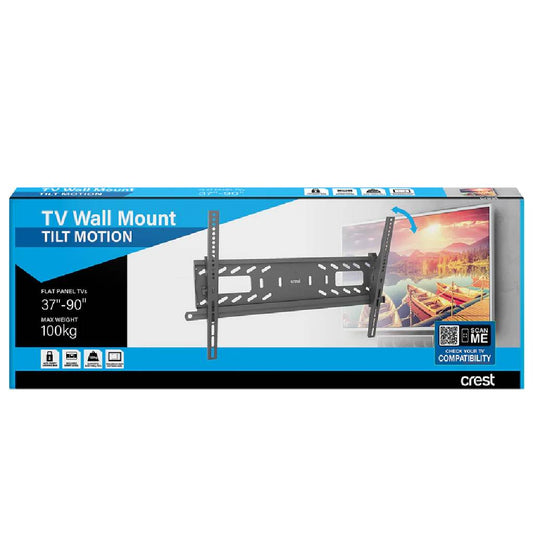 Crest MFP1TL 37" - 90" Black Tilt Motion TV Wall Mount
