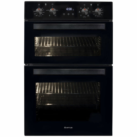 Artusi CAO888B 60cm Black Electric Built-In Double Oven - The Appliance Guys