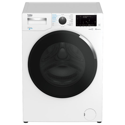 Beko BWD7541W 7.5kg/4 kg White Washer Dryer Combo with SteamCure - The Appliance Guys