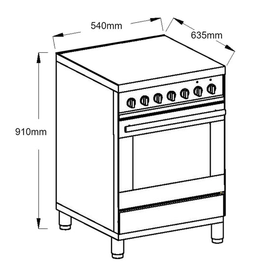 CHEF CFE536SB 54cm Freestanding Electric Stove - The Appliance Guys