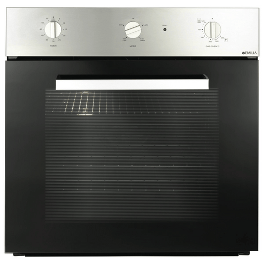 Emilia EMF61MVI 60cm Stainless Stainless fan assisted gas built in oven