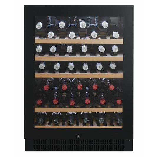 Vintec VWS050SBB Black 50 Bottle Single-Zone Wine Cabinet