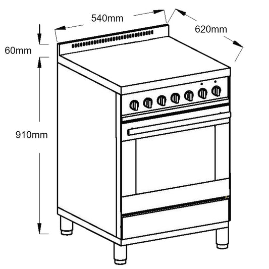 Westinghouse WFE532WC 54cm White Electric Freestanding Stove - The Appliance Guys