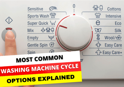 Most common washing machine cycle options Explained