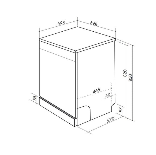 Artusi ADW7002W Freestanding Dishwasher