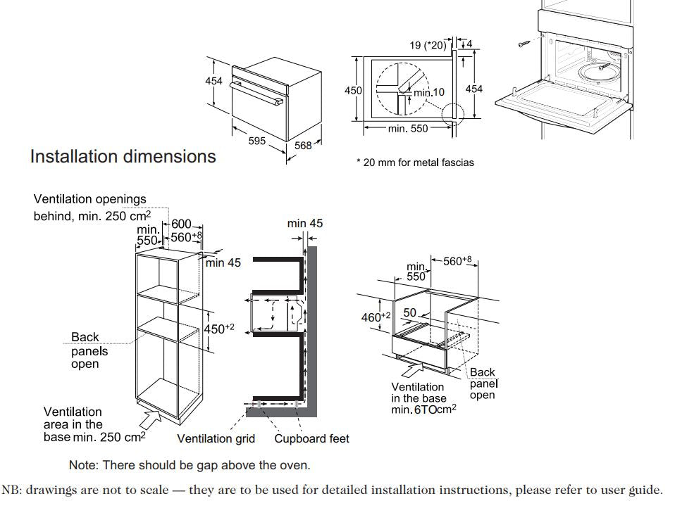 Artusi CAMC45B 60cm Compact CombiMicrowave Oven The Appliance Guys