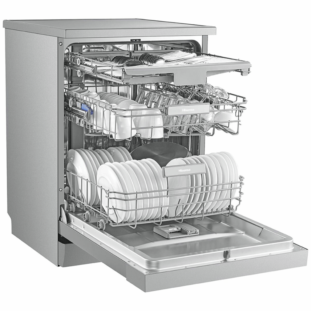 Hisense HSCM15FS 60cm Stainless Steel Freestanding Dishwasher