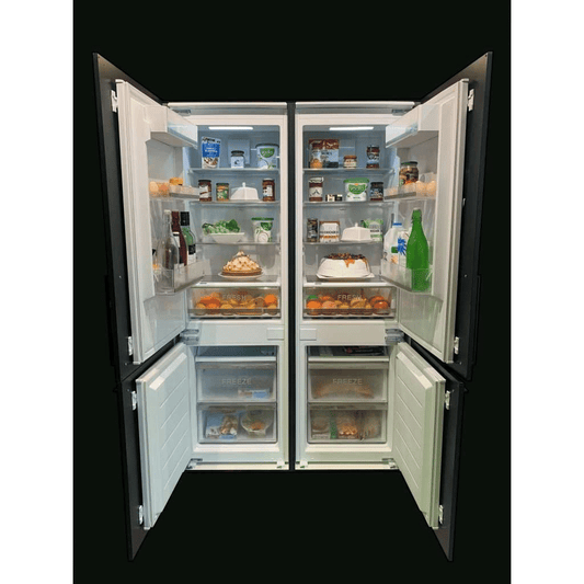 Kleenmaid CRZ25511 266L Integrated Top Mount Refrigerator with Bottom Mount Freezer opened