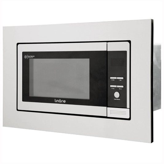 Linarie Calvi LJMO20XBI 20L Stainless Steel Solo FlatWave Technology Built-In Microwave Oven