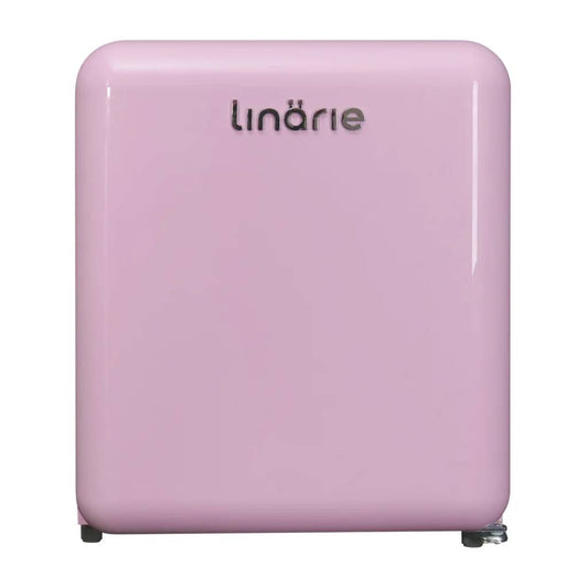 Linarie Chatel LK48MBPINK 48L Pink Retro Mini Fridge with Built-In Freezer Compartment