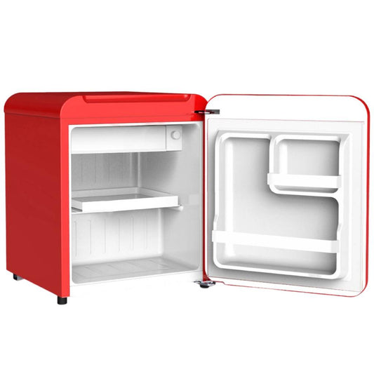 Linarie Chatel LK48MBRED 48L Red Retro Mini Fridge with Built-In Freezer Compartment