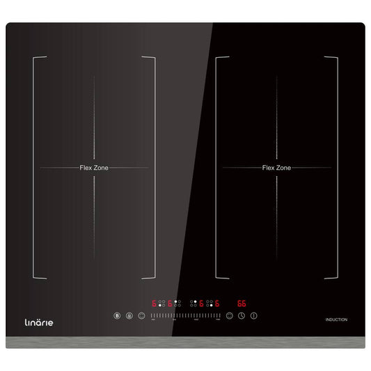 Linarie Dijon LS60I2F 60cm 4 Zone Induction Cooktop with Double Flex Zone