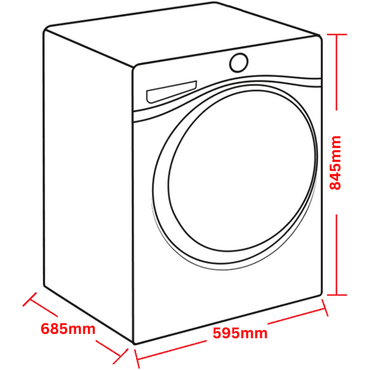 Hisense HDFY80H White 8kg Front Load Heat Pump Dryer