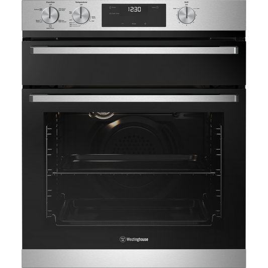 Westinghouse WVE6555SD 60cm Stainless Steel Underbench Oven with Separate Grill