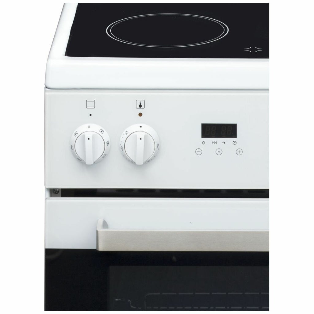 Artusi AFC547W 54cm White Electric Ceramic Cooktop Freestanding Stove - The Appliance Guys
