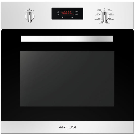 Artusi AO654XP 60cm Stainless Steel Maximus Series Pyrolytic Electric Built-In Oven - The Appliance Guys