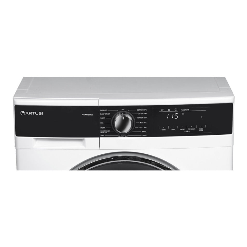 Artusi AWM1814W 8kg White Front Load Washing Machine - The Appliance Guys