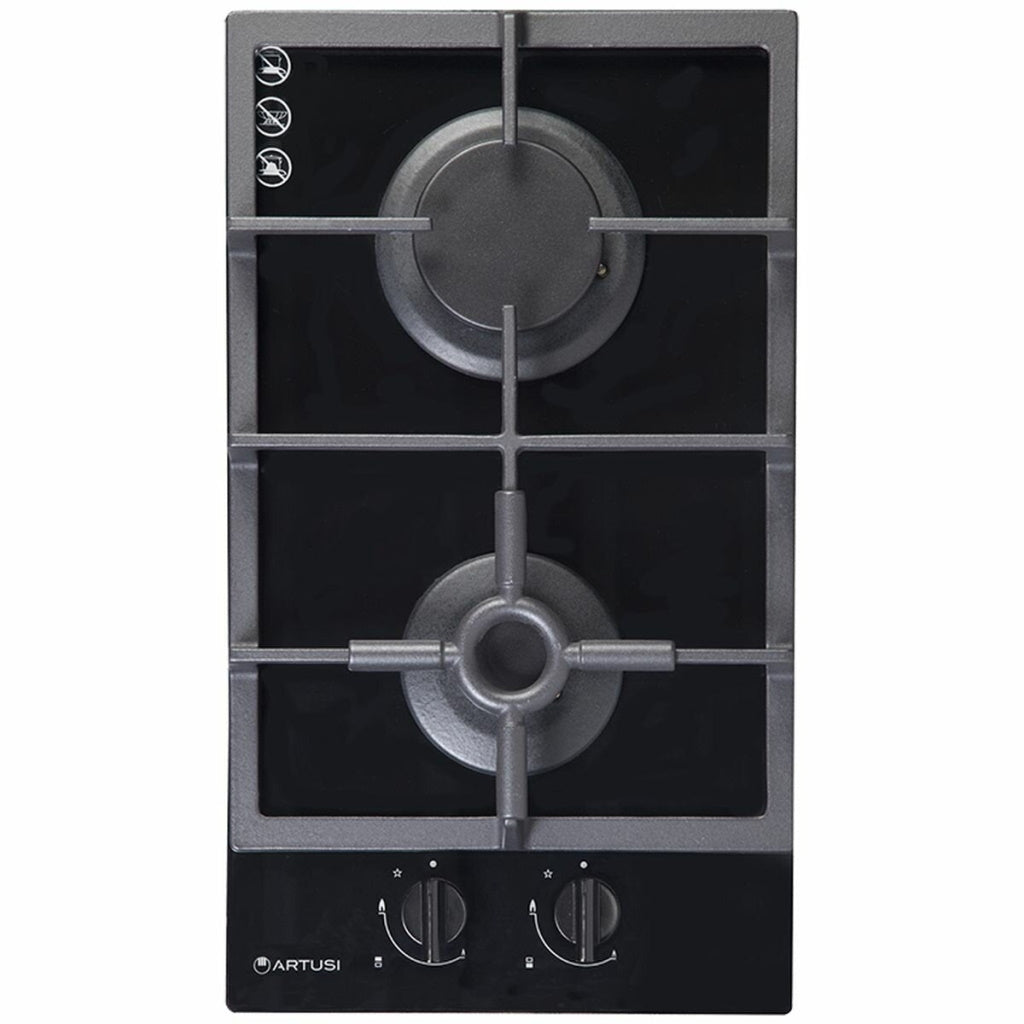 Artusi CAGH32B 30cm Black Domino Gas Cooktop - The Appliance Guys