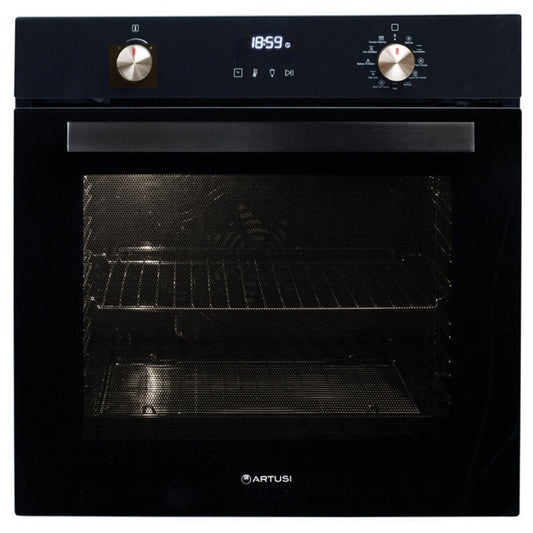 Artusi CAO610BP 60cm Black Pyrolytic Electric Built-In Oven - The Appliance Guys