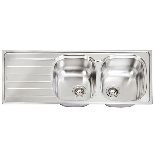 Artusi DEVON Double Bowl Sink With Drainer - The Appliance Guys