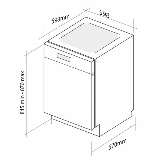 Artusi ADW7003B 60cm Black Freestanding Dishwasher - The Appliance Guys