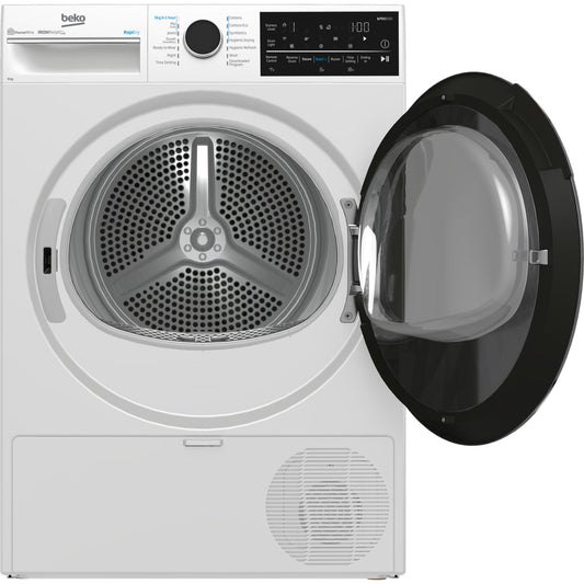Beko BDPB904HW 9kg White Hybrid Heat Pump Dryer with Steam Refresh - The Appliance Guys