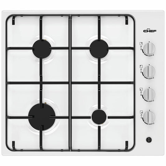 CHEF CHG642WC 60cm White Gas Cooktop - The Appliance Guys