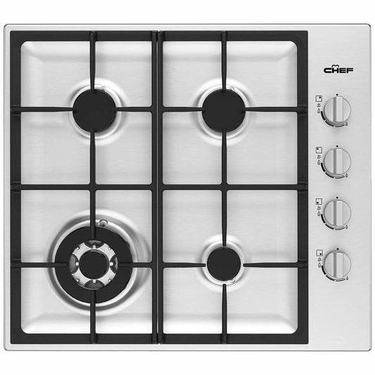 CHEF CHG644SC 60cm Stainless Steel Gas Cooktop - The Appliance Guys