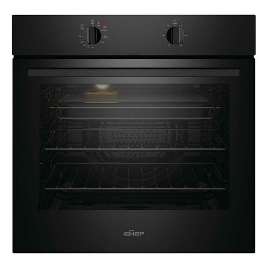 CHEF CVE612DB 60cm Electric Black Built-In Oven - The Appliances Guys