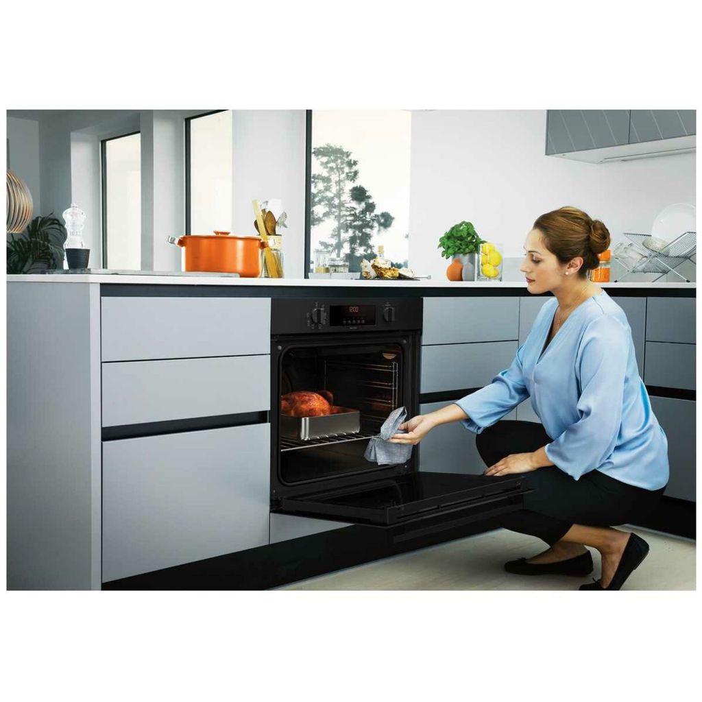 CHEF CVEP614DB 60cm Electric Black Built-In Oven - The Appliances Guys