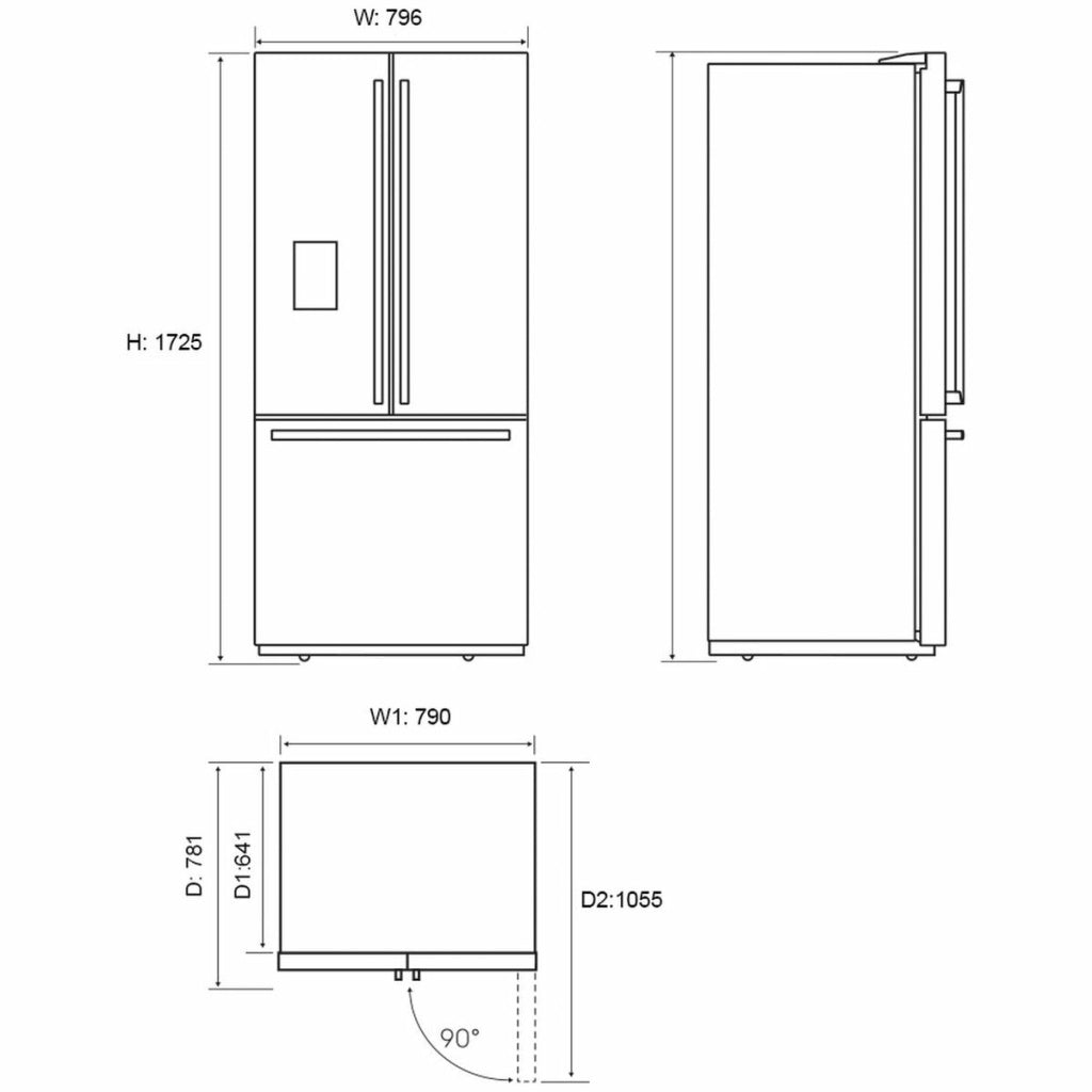 Electrolux EHE5267SC 524L French Door Fridge The Appliance Guys