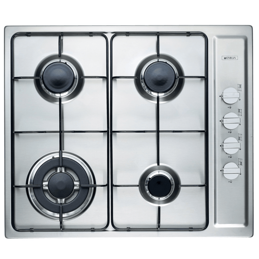 Emilia SEC64GWI 60cm Stainless Steel Gas Cooktop