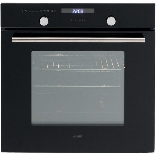 Euro Appliances EO60MPYX 60cm Black Pyrolytic Built-In Electric Oven - The Appliance Guys