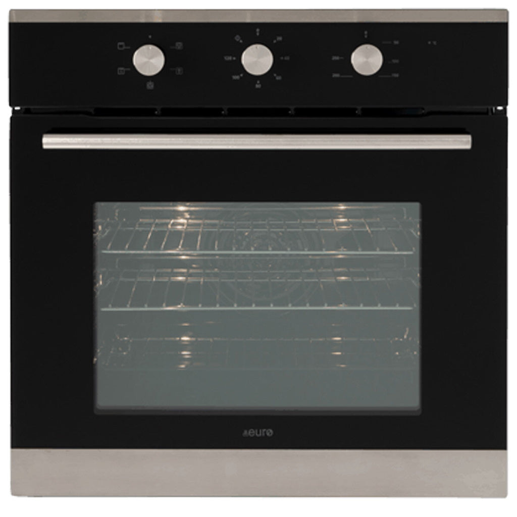 Euro Appliances EO604SX 60cm Black Built-In Electric Oven - The Appliance Guys