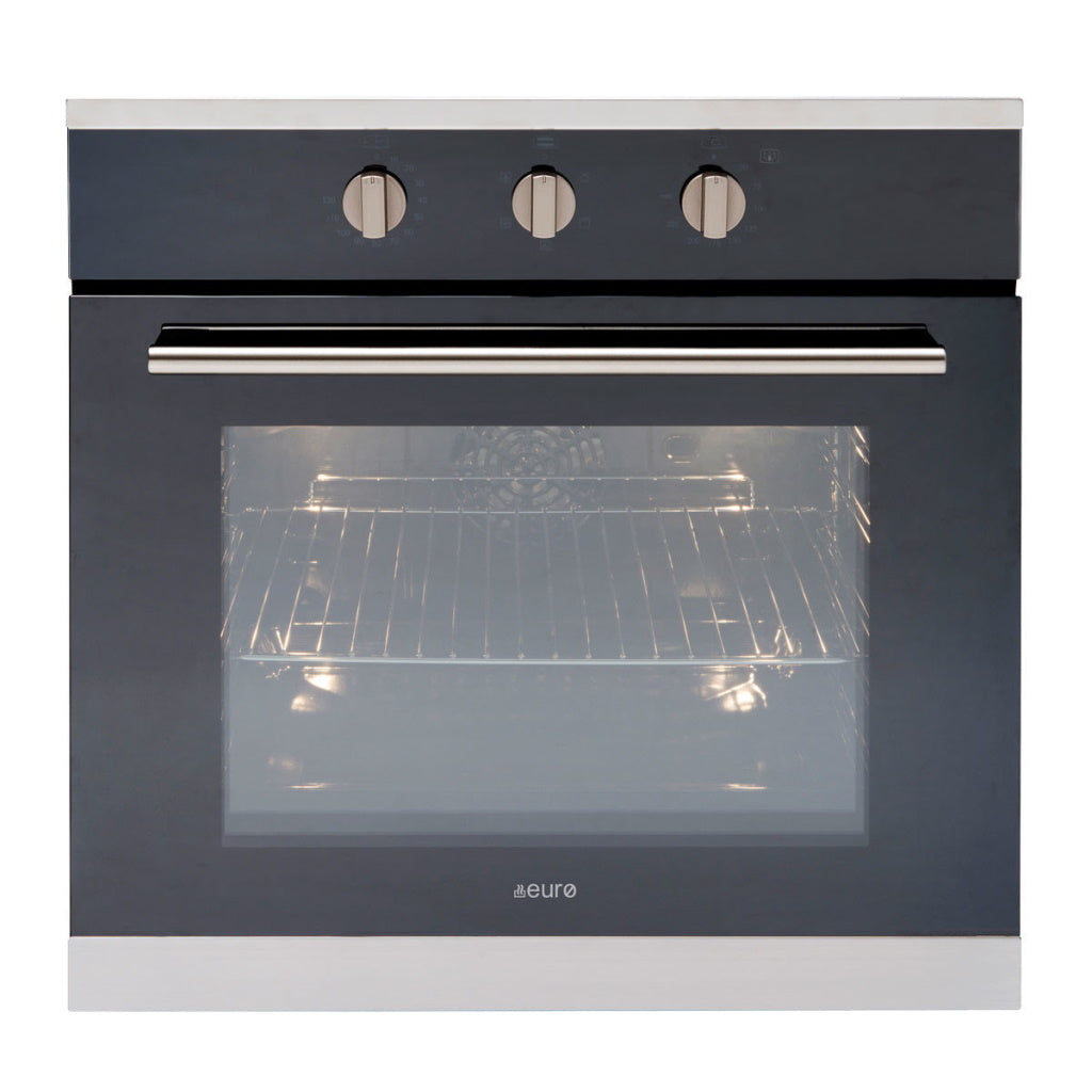 Euro Appliances EV600BSS2 60cm Stainless Steel Built-In Electric Oven - The Appliance Guys
