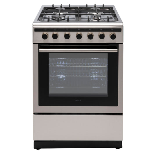 Euro Appliances EV600DFSX 60cm Stainless Steel Dual Fuel Freestanding Stove - The Appliance Guys