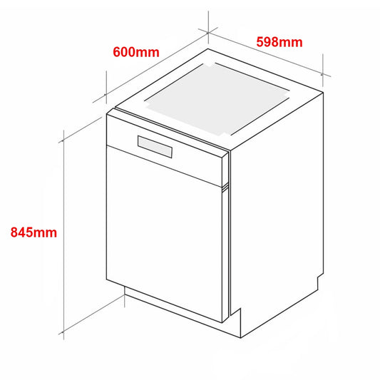 Euro Appliances ED614BK 60cm Black Freestanding Dishwasher - The Appliance Guys