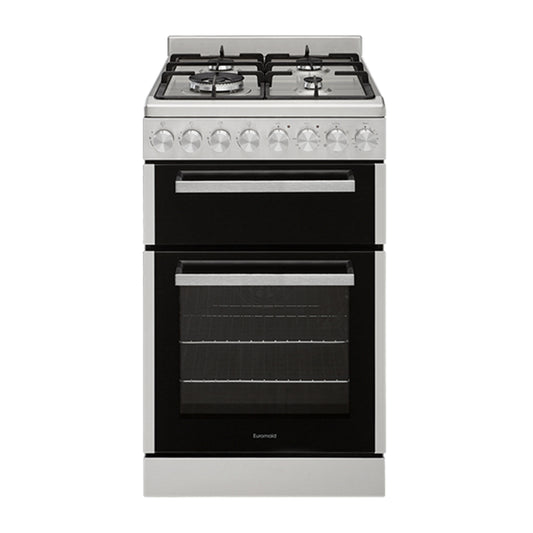 Euromaid EFS54FC-DDS 54cm Stainless Steel Freestanding Dual Fuel Stove - The Appliance Guys