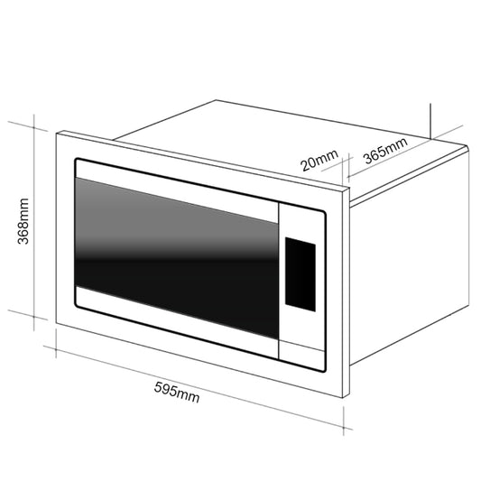 Fotile HW25800K-C2GT 60cm Black Built-In Microwave Oven - The Appliance Guys