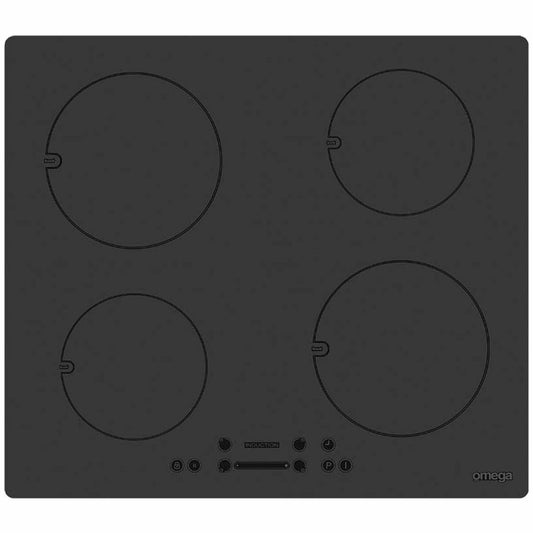 Omega OCI64B 60cm Black 4 Zone Induction Electric Cooktop - The Appliance Guys