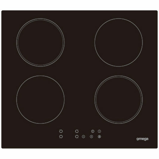 Omega OCI64PP 60cm Black 4 Zone Induction Electric Cooktop - The Appliance Guys