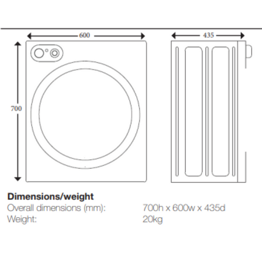 Omega OCD45W 4.5kg Vented Dryer - The Appliance Guys
