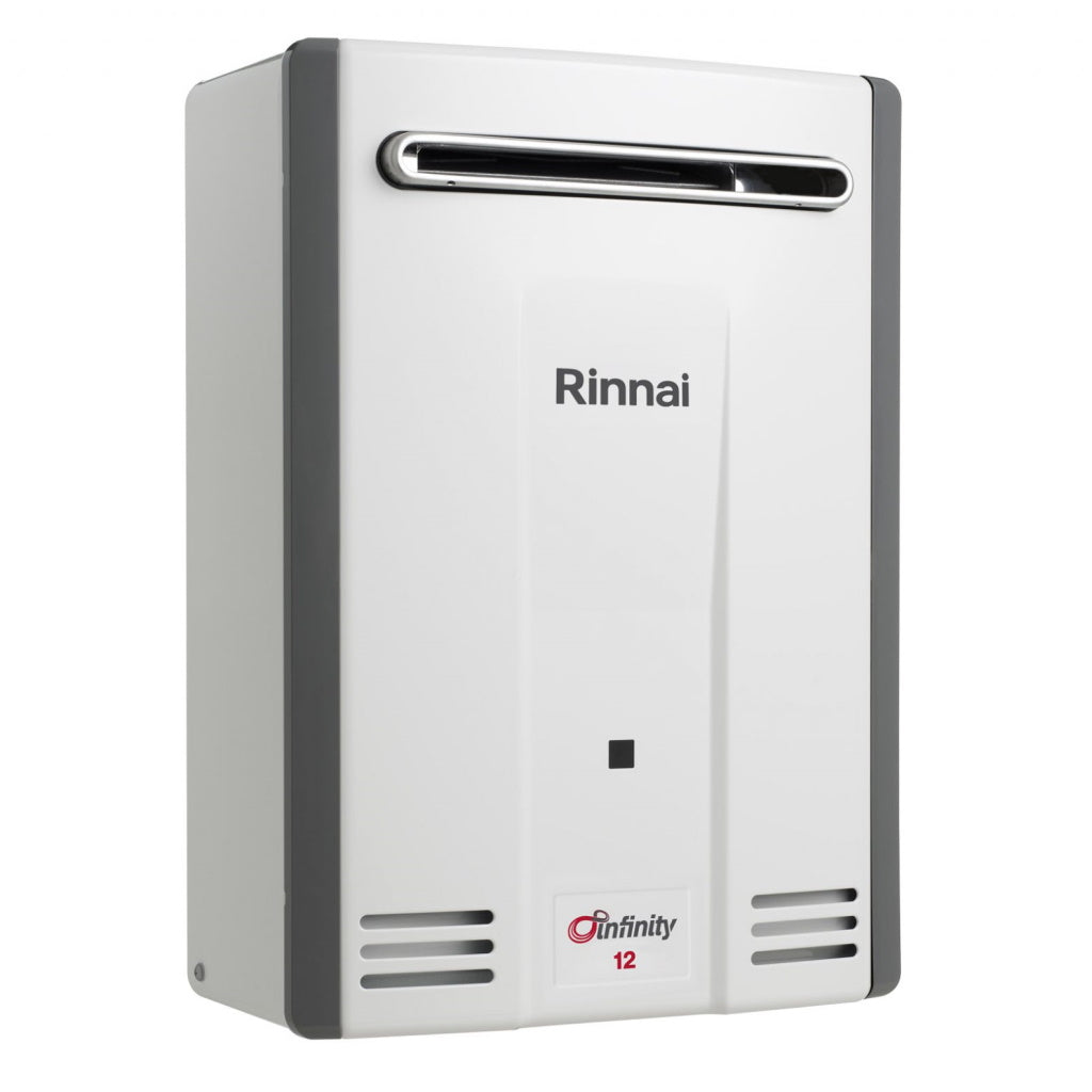 Rinnai INF12L50MA 12L White Infinity 12 50°C LPG Continuous Hot Water System - The Appliance Guys