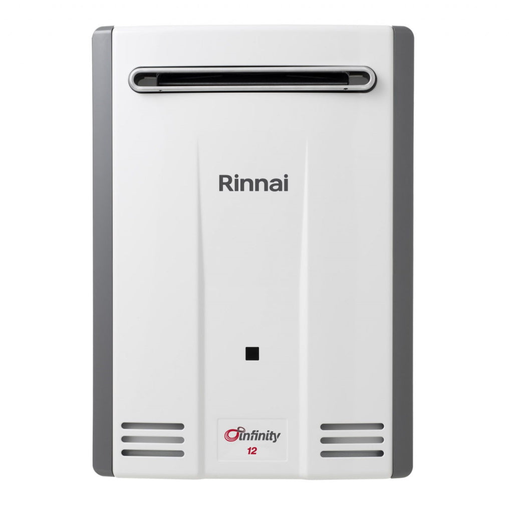 Rinnai INF12L50MA 12L White Infinity 12 50°C LPG Continuous Hot Water System - The Appliance Guys