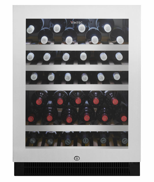 Vintec VWS050SSB Stainless Steel 50 Bottle Single-Zone Wine Cabinet