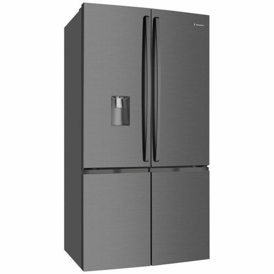 Westinghouse WQE6060BB 600L Dark Stainless French Door Fridge - The Appliance Guys