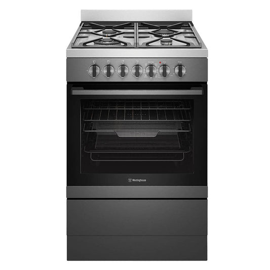 Westinghouse WFE616DSC 60cm Dark Stainless Dual Fuel Freestanding Stove - The Appliance Guys