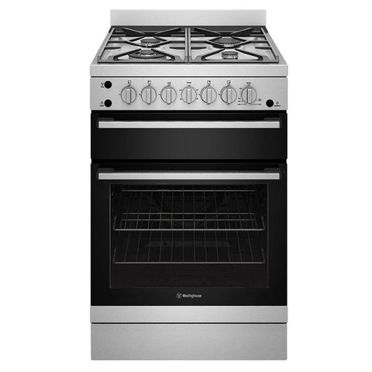 Westinghouse WFG612SCNG 60cm Stainless Steel Natural Gas Freestanding Stove - The Appliance Guys